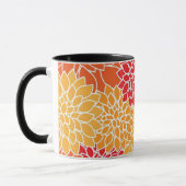 Mug Motif à fleurs orange (Gauche)
