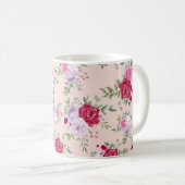 Mug Motif à fleurs rose (Devant droit)