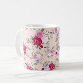 Mug Motif à fleurs rose (Devant gauche)