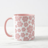 Mug Motif à fleurs - rose et blanc (Gauche)