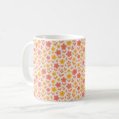 Mug Motif à fleurs rose et jaune (Devant gauche)