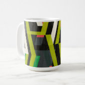 Mug Motif à flux de suspension diagonal (Devant gauche)