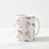 Mug Motif à l'ail, couleur rose pâle Nom (Devant droit)