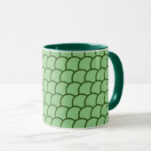 Mug - Motif à l'échelle de poisson vert (Devant droit)