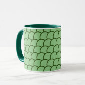 Mug - Motif à l'échelle de poisson vert (Devant gauche)