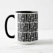 Mug Motif à l'encre noire d'arbre de course (Gauche)