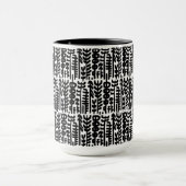 Mug Motif à l'encre noire d'arbre de course (Centre)