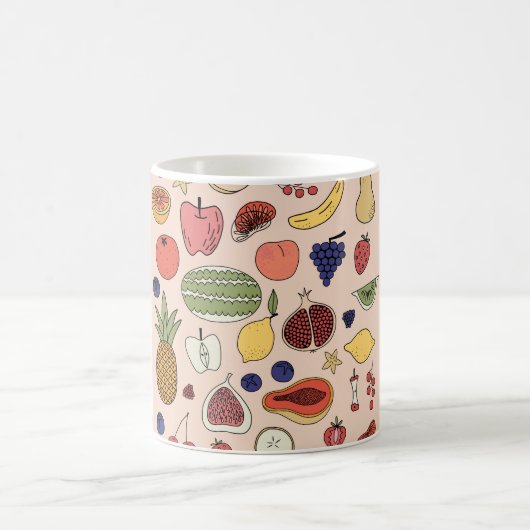 Mug Motif à main de fruits (Centre)