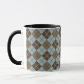 Mug Motif à motifs de losanges dans le bleu et le (Gauche)