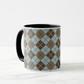 Mug Motif à motifs de losanges dans le bleu et le (Devant gauche)