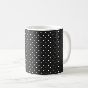Mug Motif à pois blancs sur fond jaune moutarde  Café 
