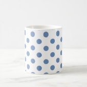 Mug Motif à pois bleus sur fond blanc  (Centre)