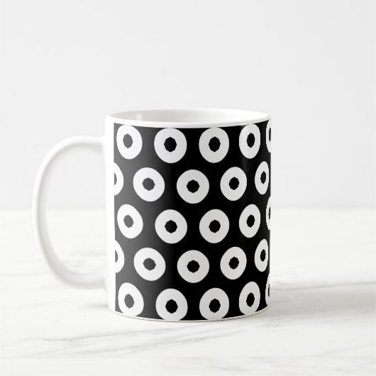 Mug Motif à pois noir et blanc (Gauche)