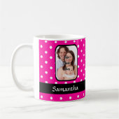Mug Motif à pois rose chaud (Gauche)