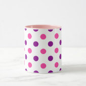 Mug Motif à pois rose violet blanc (Centre)