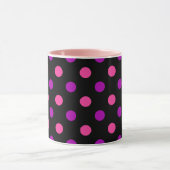 Mug Motif à pois rose violet noir (Centre)