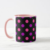 Mug Motif à pois rose violet noir (Gauche)