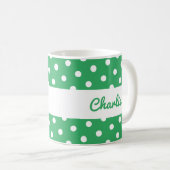 Mug Motif à pois verts Rétro (Devant droit)