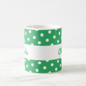 Mug Motif à pois verts Rétro (Centre)