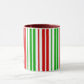 Mug Motif à rayures blanches rouges et vertes (Centre)