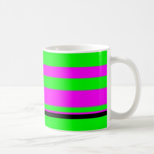 Mug Motif à rayures couleur noir rose chaud (Droite)