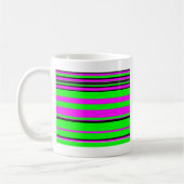 Mug Motif à rayures couleur noir rose chaud (Gauche)