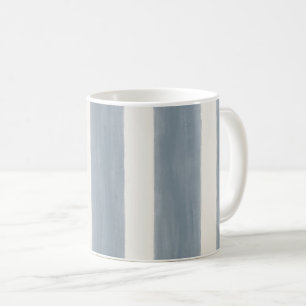 Mug Motif à rayures de cabane côtière en bleu verre de