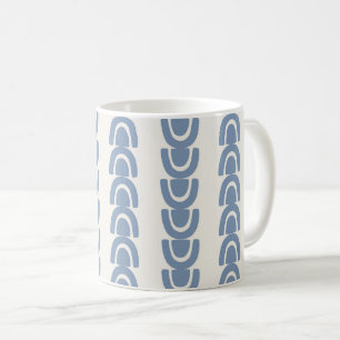 Mug Motif à rayures en arche biologique bleu doux