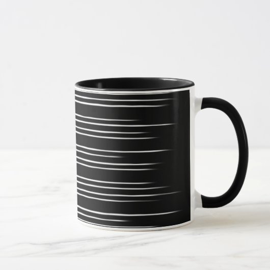 Mug Motif à rayures noir et blanc cool (Droite)