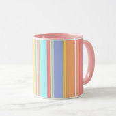 Mug Motif à rayures pastel (Devant droit)