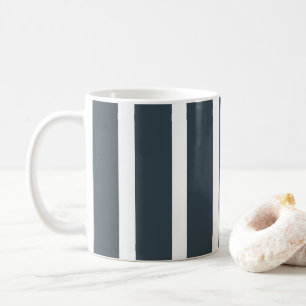 Mug Motif à rayures verticales bleu marine blanc