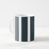 Mug Motif à rayures verticales bleu marine blanc (Devant gauche)