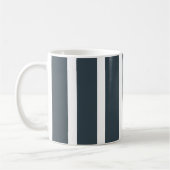 Mug Motif à rayures verticales bleu marine blanc (Gauche)
