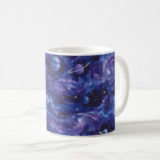 Mug Motif à thème spatial avec étoiles et planètes (Devant droit)
