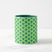 Mug Motif à vagues Art déco - vert jade (Centre)
