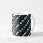 Mug Motif Abstrait à Points Jaunes (Devant droit)
