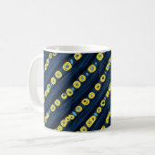 Mug Motif Abstrait à Points Jaunes (Devant gauche)