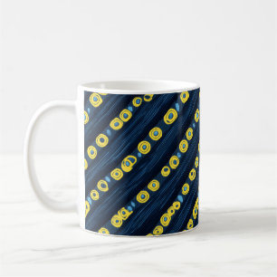 Mug Motif Abstrait à Points Jaunes