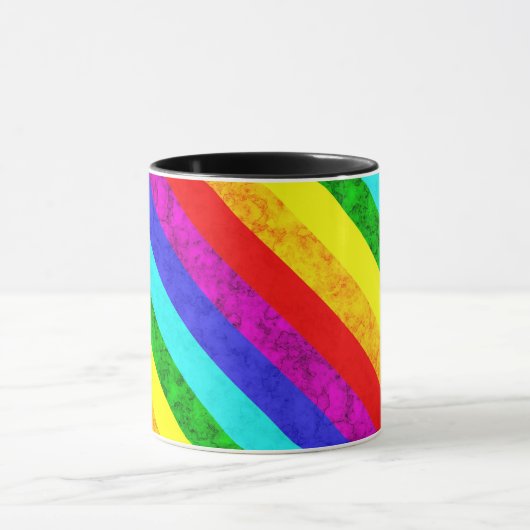 Mug Motif abstrait arc-en-ciel, (Centre)