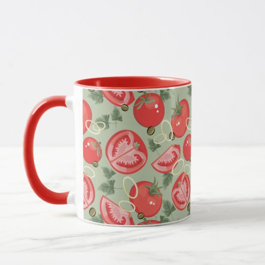 Mug Motif abstrait avec la tomate (Gauche)
