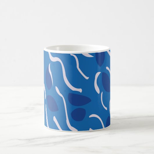 Mug Motif Abstrait Blue Water Waves (Centre)