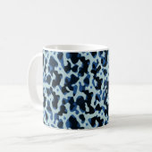 Mug Motif Abstrait Camo noir bleu (Devant gauche)