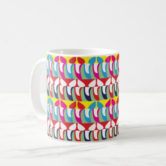 Mug Motif Abstrait coloré moderne (Devant gauche)