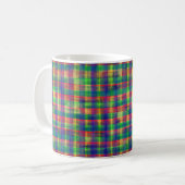 Mug Motif Abstrait couleur aquarelle plaid (Devant gauche)