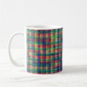 Mug Motif Abstrait couleur aquarelle plaid (Gauche)