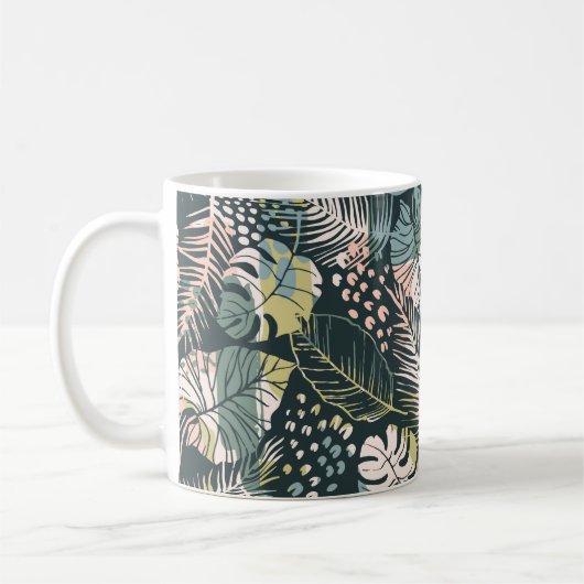 Mug Motif Abstrait créatif transparent avec p tropical (Gauche)