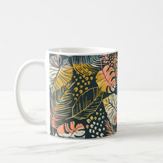 Mug Motif Abstrait créatif transparent avec p tropical (Gauche)