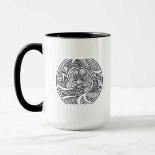 Mug Motif abstrait dans le style de Zen-Griffonnage