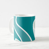 Mug motif Abstrait dans les tons bleus (Devant gauche)