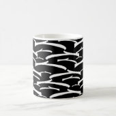Mug Motif Abstrait de bandes noir et blanc (Centre)